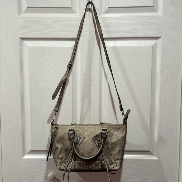 SAM & LIBBY Brown Metallic Crossbody Bag Purse - Picture 4 of 10
